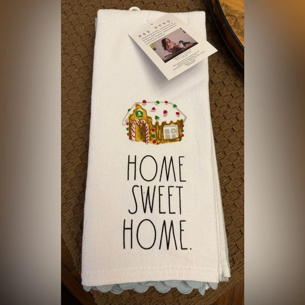 Rae Dunn White 'Home Sweet Home' Hand Towel